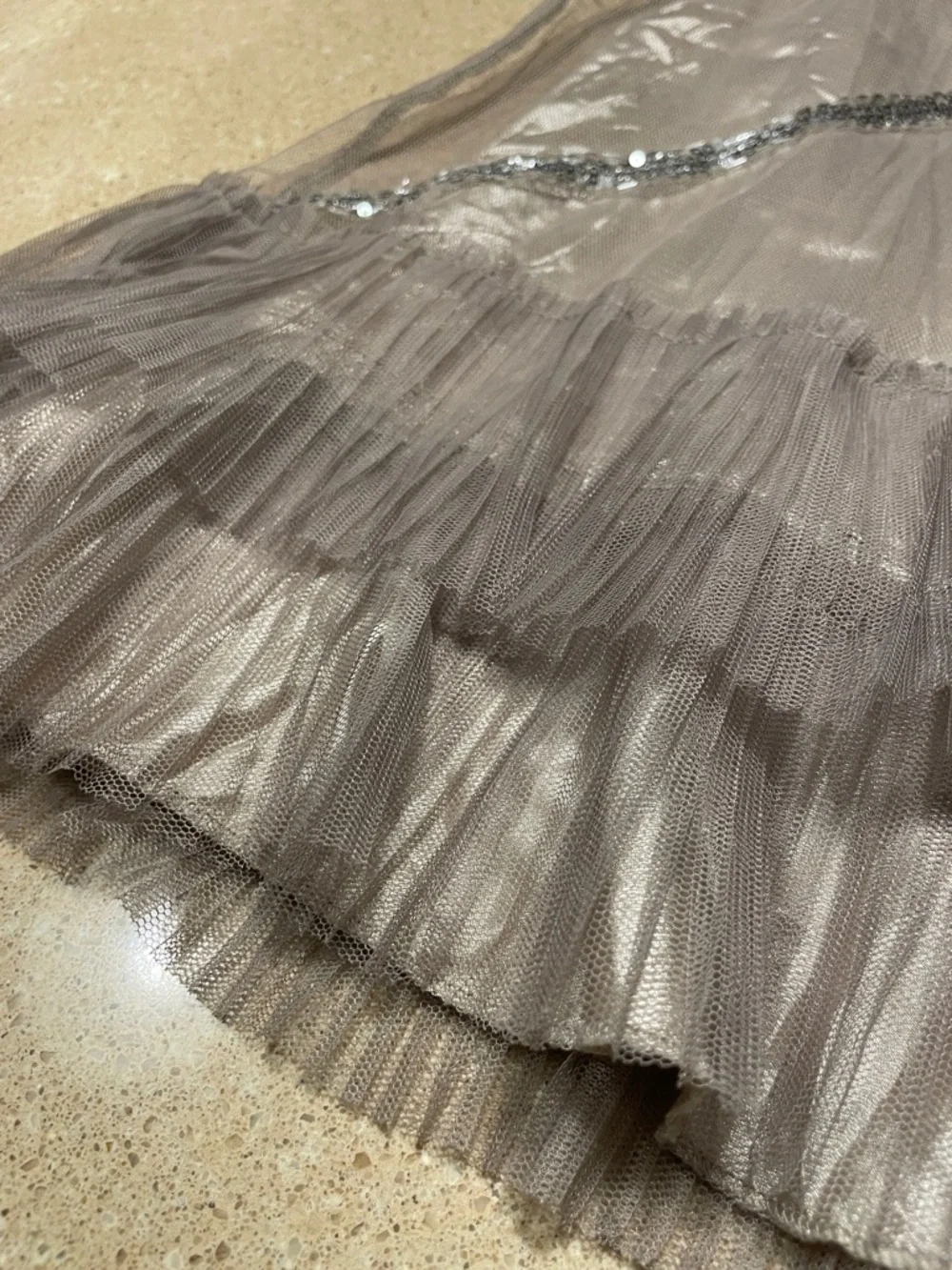 Mia Joy-Joyfolie Girls' Shimmery Gold Party Dress with Sequin Trim-1920’s